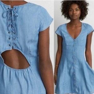 American Eagle Chambray Corset Dress